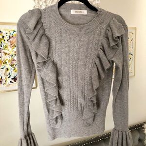 Ruffle bell sleeve sweater